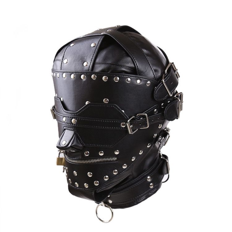 Leather bondage restraint belt