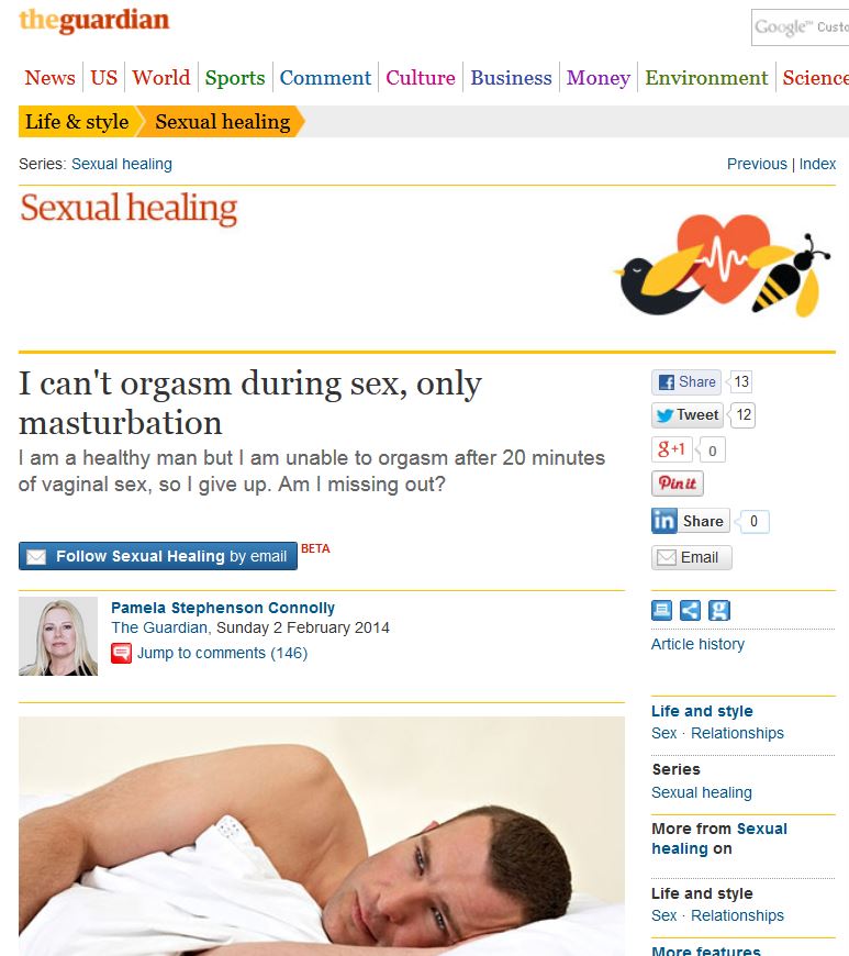 Can not orgasm during sex