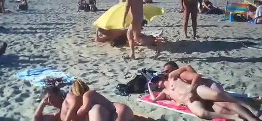 Nude beach swingers