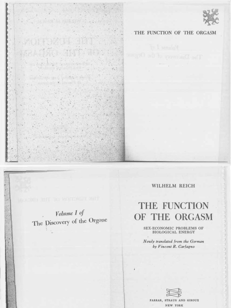 Mad D. reccomend Wilhem reich function of orgasm